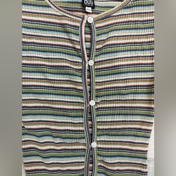 BDG Multicolor Striped Ribbed Top - Picture 4 of 4